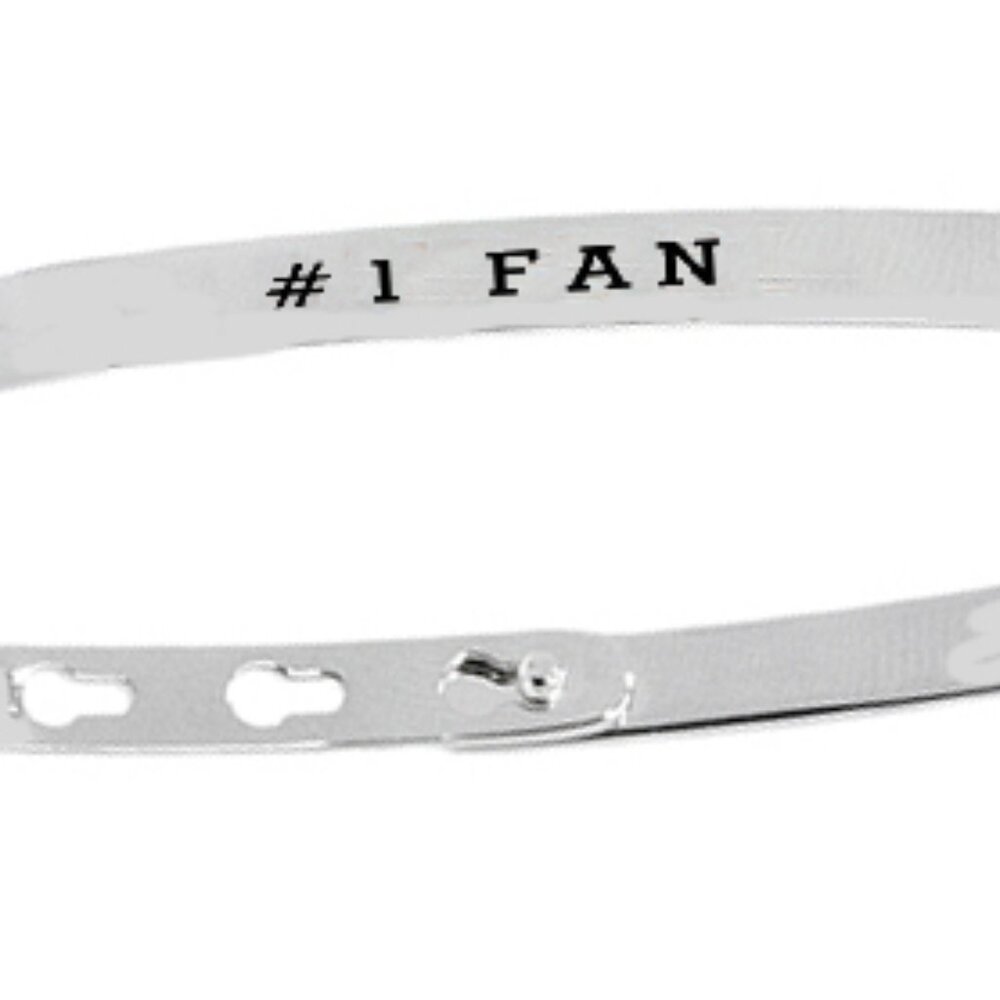 #1 Fan Adjustable Inscription 4mm Wide Bracelet